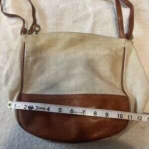 Fabric/Canvas and Leather I Magnin Vintage Shoulder Bag